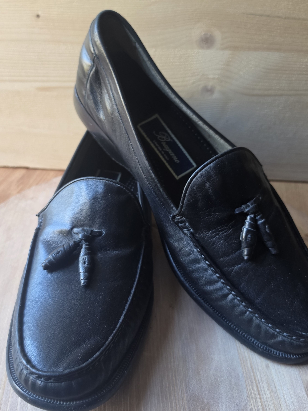 Bragano Tassel Loafers Men's Black US 11.5 M